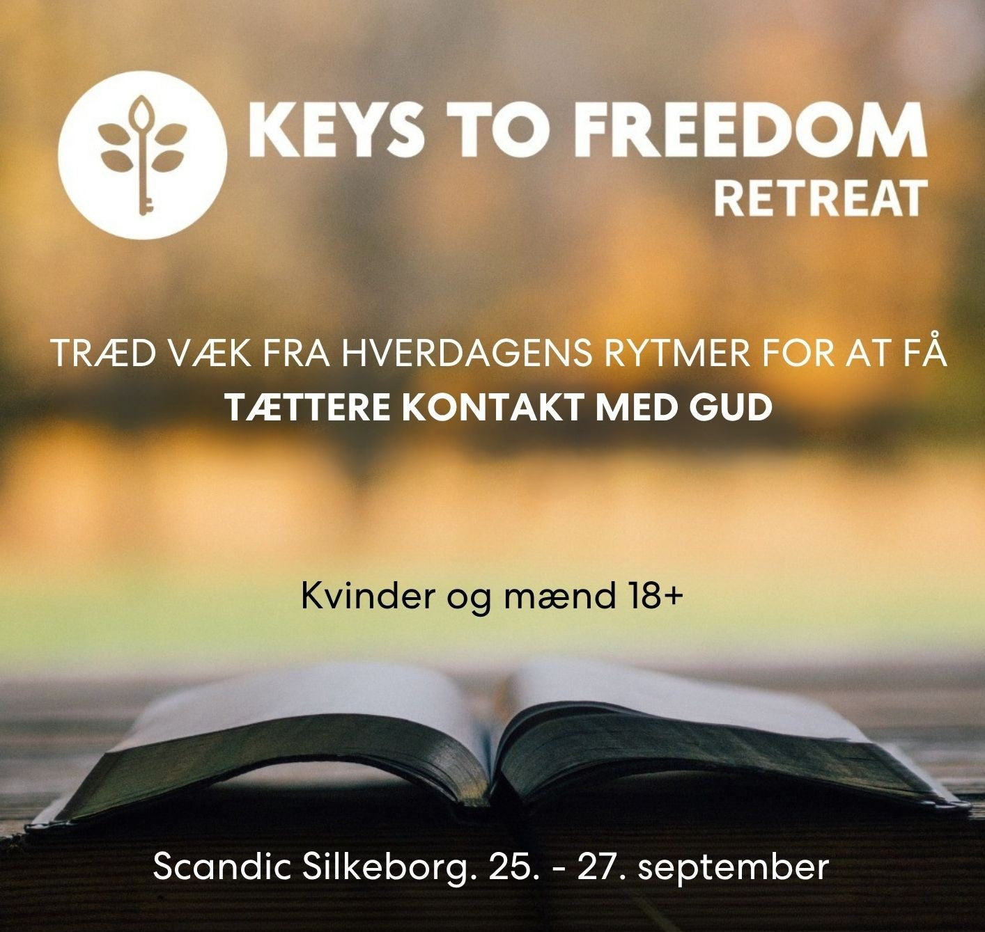 Keys to Freedom Retreat. Scandic Silkeborg 24. - 28. september (2 ekstra overnatninger) - Dobbeltværelse - to personer